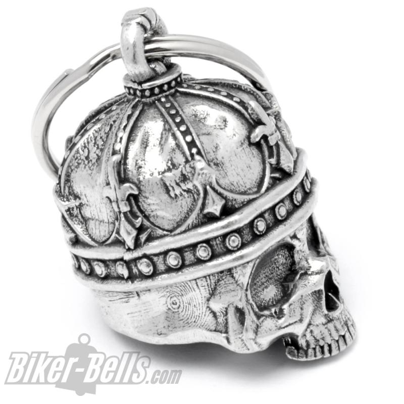 3D Skull King Biker-Bell Death's Head with Crown Ride Bell Motorcycle Bravo Bell